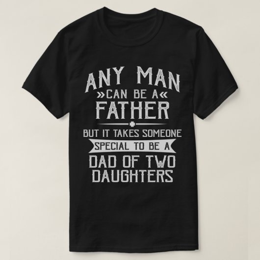 Papa van twee Vaderdag voor papa T-shirt (Design voorkant)