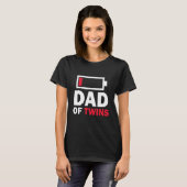 Papa van tweeling vaderdag Mannen opa T-shirt (Voorkant volledig)