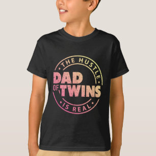 Papa van tweelingen Grappige nieuwe papa om moe te T-shirt
