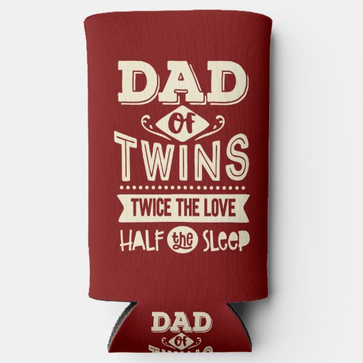 Papa van tweelingen Twee keer de liefde De helft v Seltzer Blikjeskoeler (Voorkant)