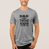 Papa van tweelingen Twee keer de liefde De helft v Tri-Blend Shirt (Voorkant)