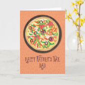 Papa van Tween of Teen Pizza Vaderdag Kaart (Gele Bloem)