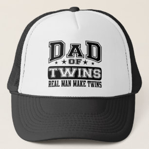 Papa van Twins Echte Man maakt tweelingen Trucker Pet