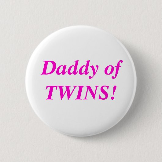 Papa van Twins-knop Ronde Button 5,7 Cm (Voorkant)