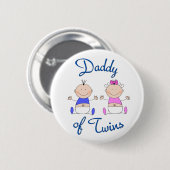 Papa van Twins Ronde Button 5,7 Cm (Voorkant /achterkant)