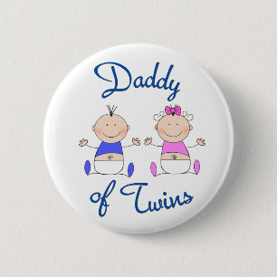 Papa van Twins Ronde Button 5,7 Cm