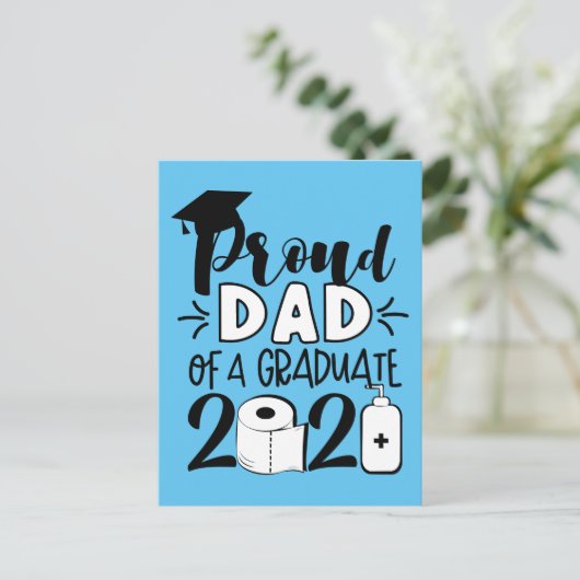 Papa van vader van een Afstuderen - 2021 Briefkaart (Staand voorkant)