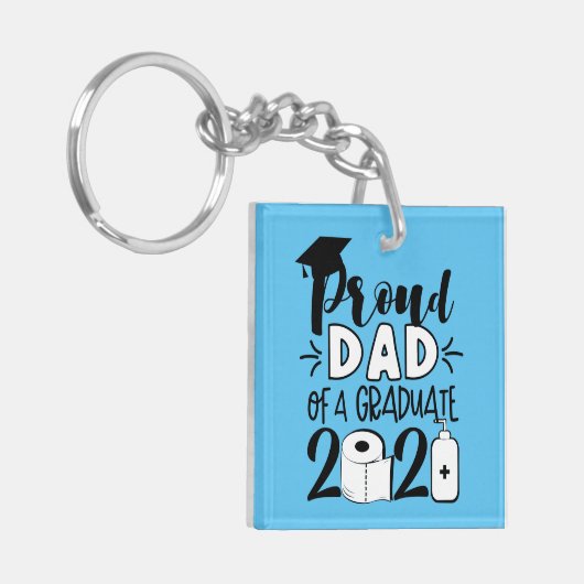 Papa van vader van een Afstuderen - 2021 Sleutelhanger (Voorkant Links)