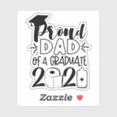 Papa van vader van een Afstuderen - 2021 Sticker (Vel)