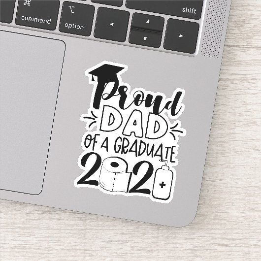 Papa van vader van een Afstuderen - 2021 Sticker (Detail)