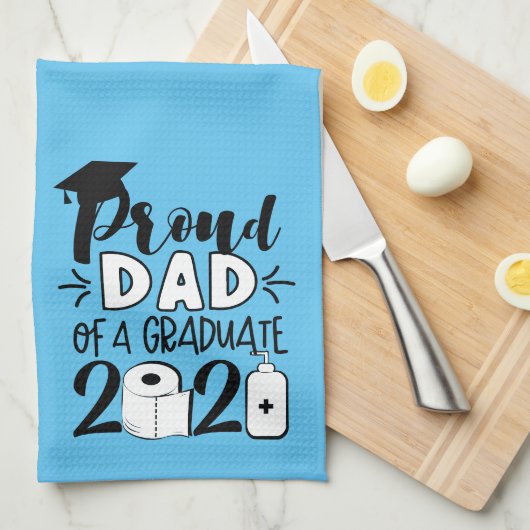Papa van vader van een Afstuderen - 2021 Theedoek (Quarter Fold)