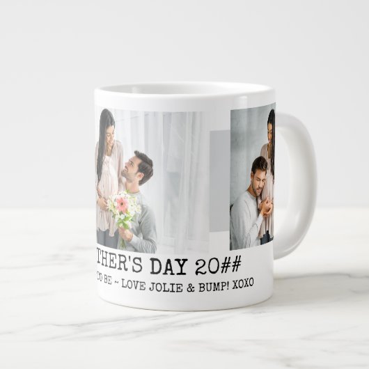 Papa van vaders wordt 3 Foto grijs Grote Koffiekop (Voorkant rechts)