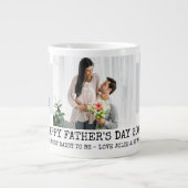 Papa van vaders wordt 3 Foto grijs Grote Koffiekop (Voorkant)