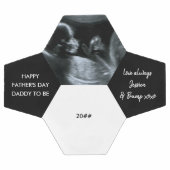 Papa van vaders wordt Sonogram Aangepast Foto Voetbal (Enkel)