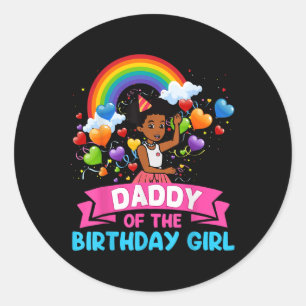 Papa van Verjaardag Meisje Gracie Verjaardag Dolls Ronde Sticker