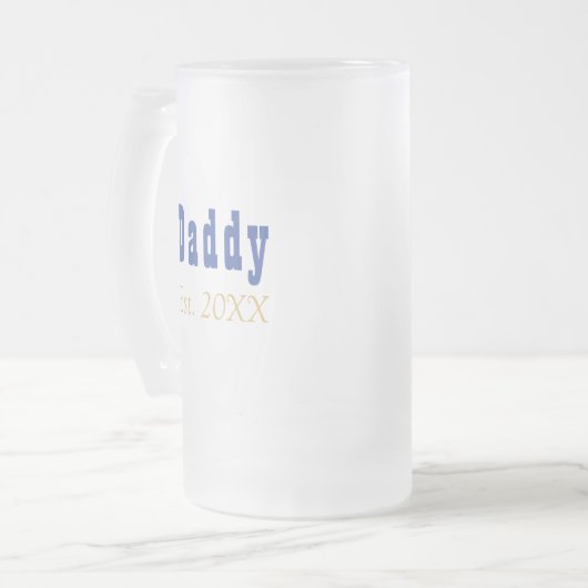 Papa Vast Aangepast Jaar Matglas Bierpul (Voorkant links)