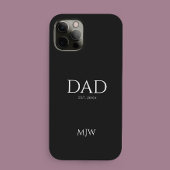 Papa Vastgesteld zwart monogram Case-Mate iPhone Case