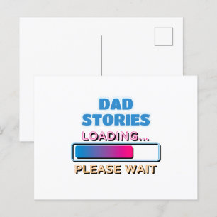 Papa-verhalen laden Even geduld aub Briefkaart