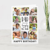 Papa Verjaardag 12 foto's Gewoon de beste Kaart (Voorkant)