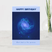 Papa verjaardag aangepaste tekst spiraal galaxy kaart (Voorkant)