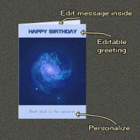 Papa verjaardag aangepaste tekst spiraal galaxy