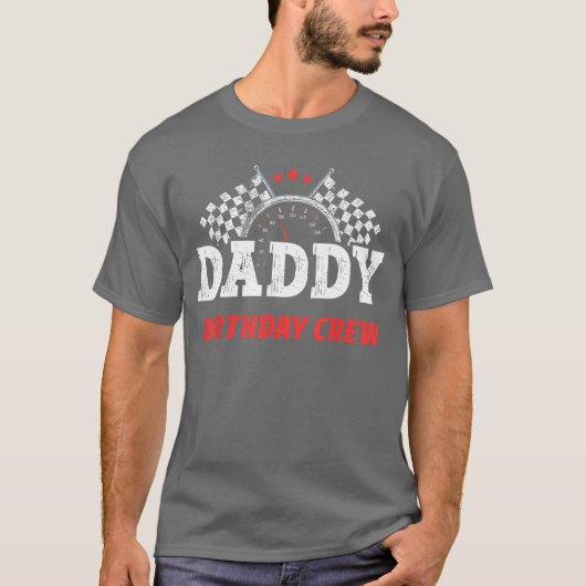 Papa Verjaardag Crew Race Driver Papa Papa T-shirt (Voorkant)
