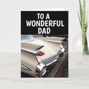 PAPA VERJAARDAG KLASSIEKE AUTO CADDY WENSKAART KAART