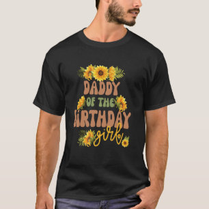 Papa Verjaardag Meisje Zonnebloem Verjaardagsfeest T-shirt