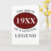 Papa Verjaardag Monogram Initiaal Naam Jaar Legend Kaart (Gele Bloem)