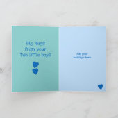 Papa verjaardag van kleine jongetjes kaart (Binnen)