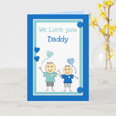 Papa verjaardag van kleine jongetjes kaart (Gele Bloem)