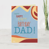 Papa Verjaardags Moderne Trendy Inspirivity Abstra Kaart (Voorkant)