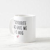 Papa verjaardagscadeau, mijn favoriete kind gaf me koffiemok (Voorkant links)