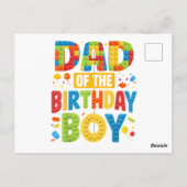 Papa Verjaardagsfeest Briefkaart (Achterkant)