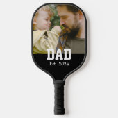 Papa Vestigde Leuke Vette Tekst Foto Pickleball Paddle (Voorkant)