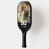 Papa Vestigde Leuke Vette Tekst Foto Pickleball Paddle (Links)