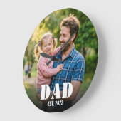 Papa vestigde Simple Bold Typography & Foto Grote Klok (Hoek)