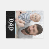 Papa Vestigde Vette Typografie Foto Fleece Deken (Voorkant (Horizontaal))