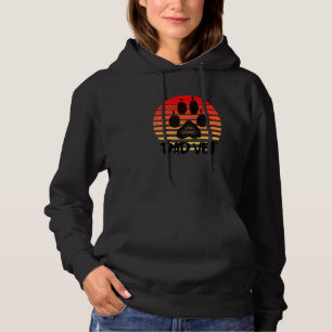 Papa Vet Paw Print Dog Cat Pet Cute Animal Doctor Hoodie