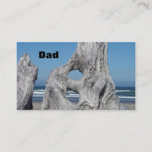 Papa Visitekaartjes voor Men Ocean Waves Driftwood Contactkaartje