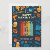  papa Vist jou de beste vaderdag Kaart (Voorkant)