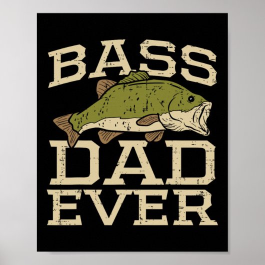 Papa Vist ooit vis visser vaders dag papa gi Poster (Voorkant)