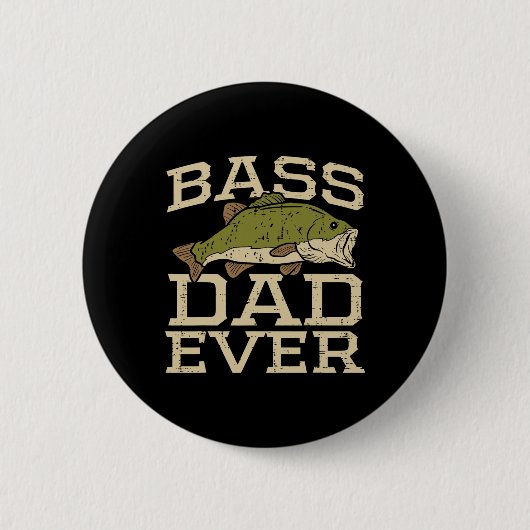 Papa Vist ooit vis visser vaders dag papa gi Ronde Button 5,7 Cm (Voorkant)