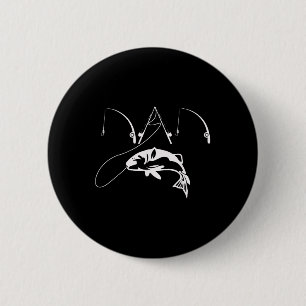 Papa Vist visser papa vaders dag cadeau Shirt Ronde Button 5,7 Cm