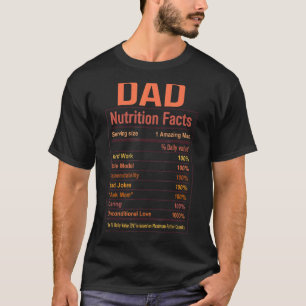 Papa Voeding Fact Vader Dag Humoristische Pap T-shirt