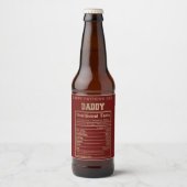 Papa Voedingsfeiten Vaderdag Bier Etiket (Voorkant)