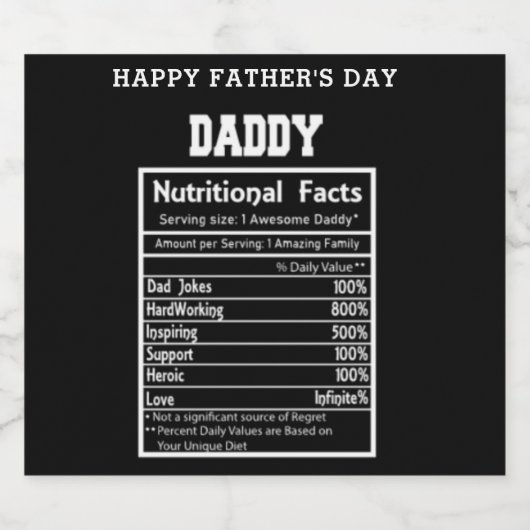 Papa Voedingsfeiten Vaderdag Bier Etiket (Enkel label)