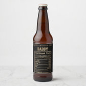 Papa Voedingsfeiten Vaderdag Bier Etiket (Voorkant)