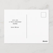 Papa Voedingsfeiten Vaderdag Briefkaart (Achterkant)