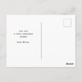 Papa Voedingsfeiten Vaderdag Briefkaart (Achterkant)